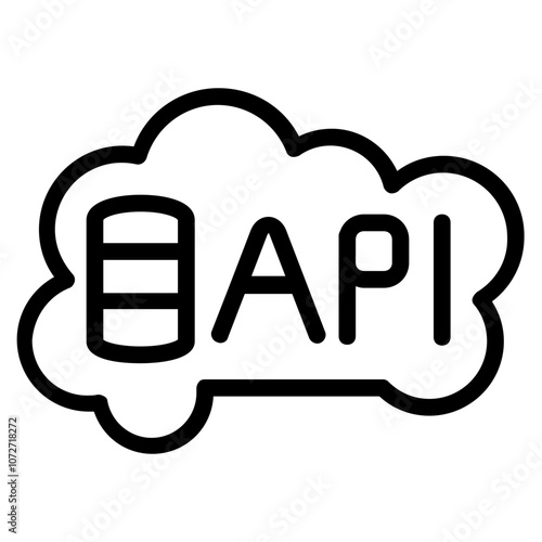 API Cloud Line Icon