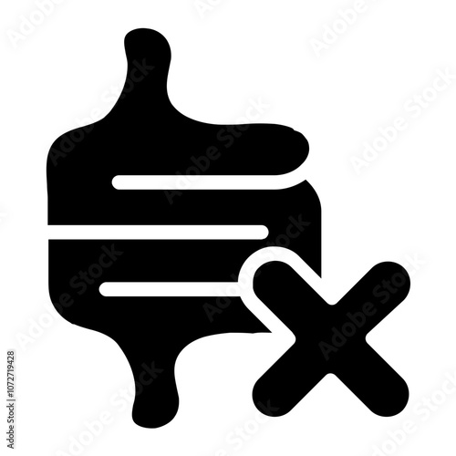 Constipation Solid Icon