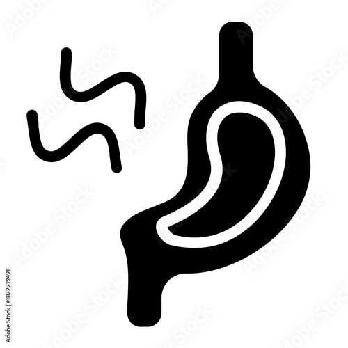 Stomach Cramps Solid Icon