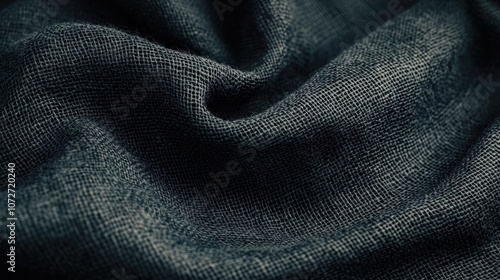 Close-Up of Dark Textured Fabric Background