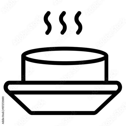 Smoke Dish Line Icon