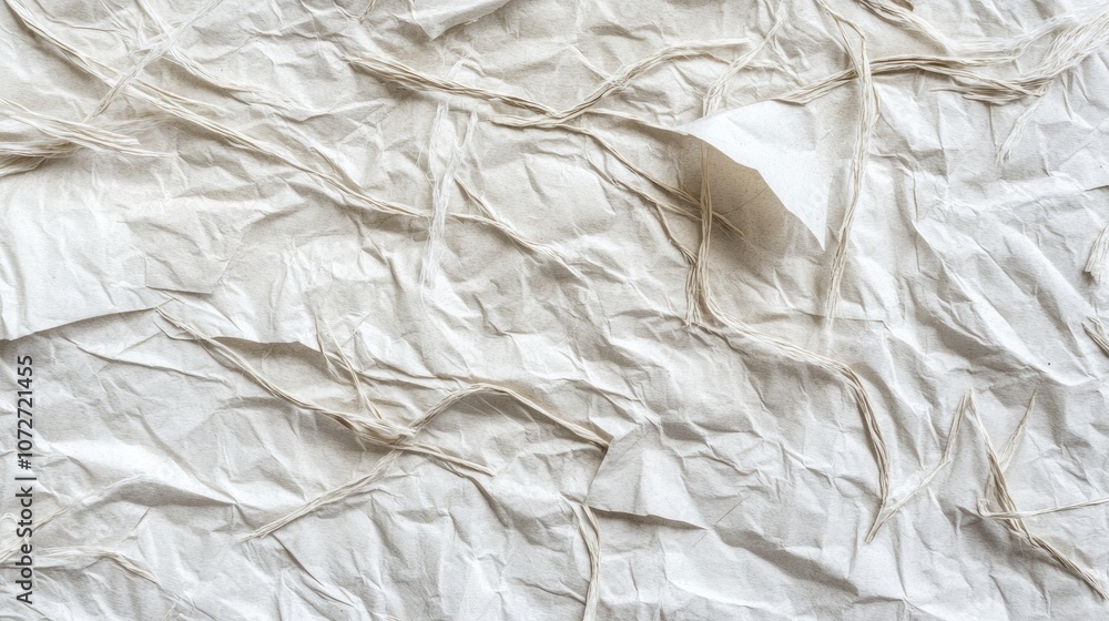 Obraz premium Crumpled White Paper Texture for Background Use