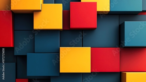 Abstract Colorful Cube Pattern