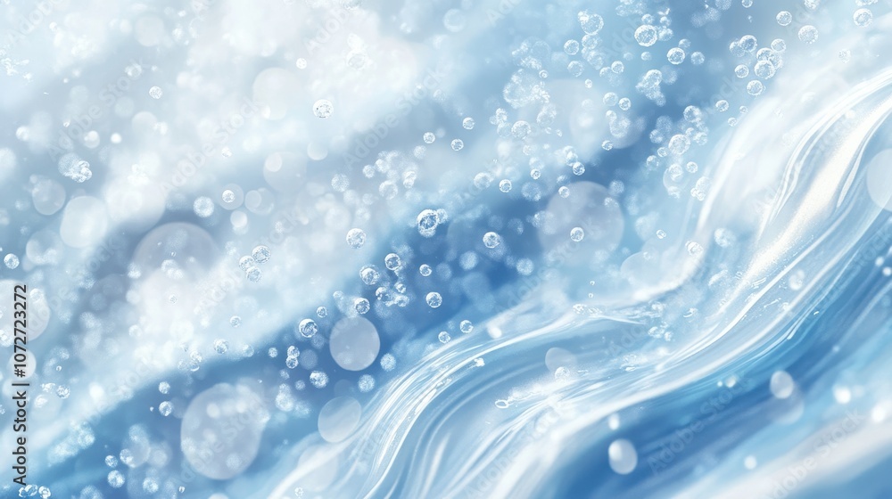 Abstract Blue Water Background with Bubbles and Bokeh Lights - Perfect for Spa, Beauty, and Cosmetic Products Abstract Blue Water Background with Bubbles and Bokeh Lights - Perfect for Spa, Beauty, and Cosmetic Products