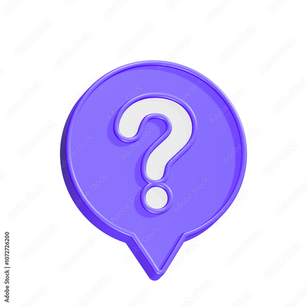 3d Message box with question mark icon. speech bubbles with a question mark. FAQ, support, help concept. 3d rendering 3d Message box with question mark icon. speech bubbles with a question mark. FAQ, support, help concept. 3d rendering