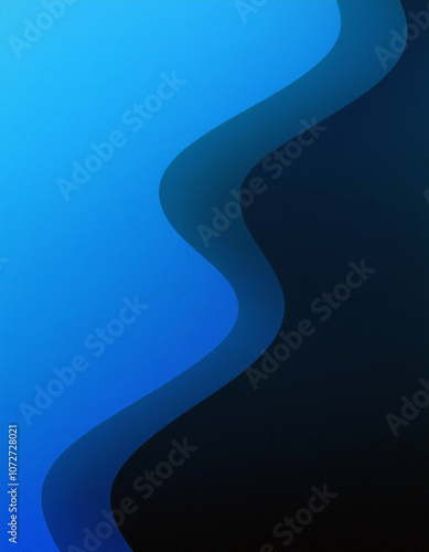 Abstract Blue and Black Wavy Background