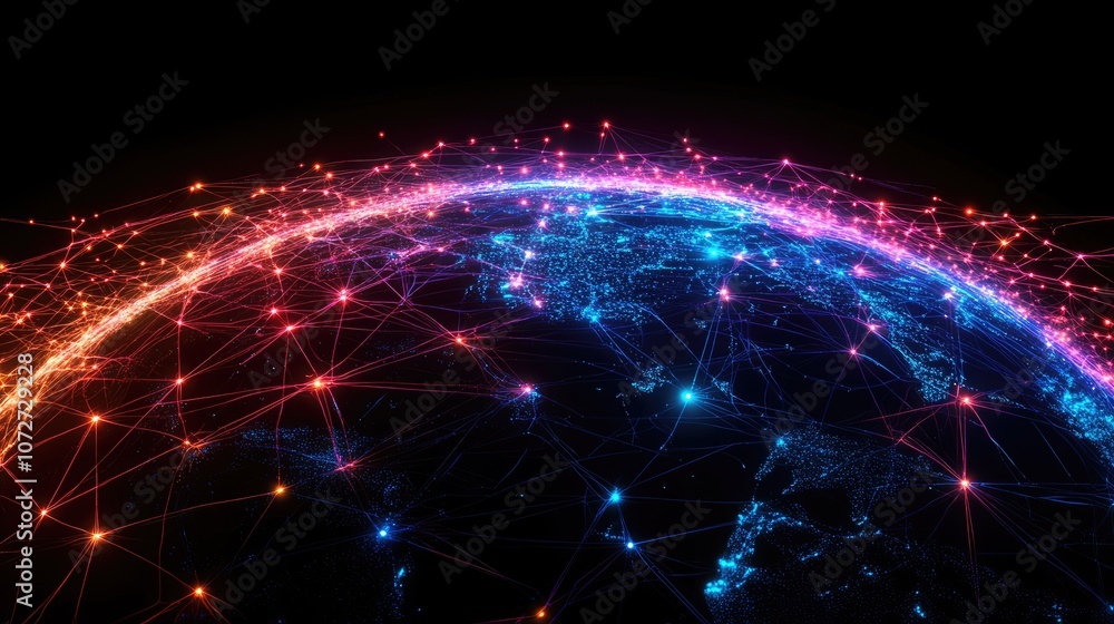 Globe constructed from light lines, dense network nodes, futuristic, cyber, AI-focused theme, ultra-realistic detail Globe constructed from light lines, dense network nodes, futuristic, cyber, AI-focused theme, ultra-realistic detail