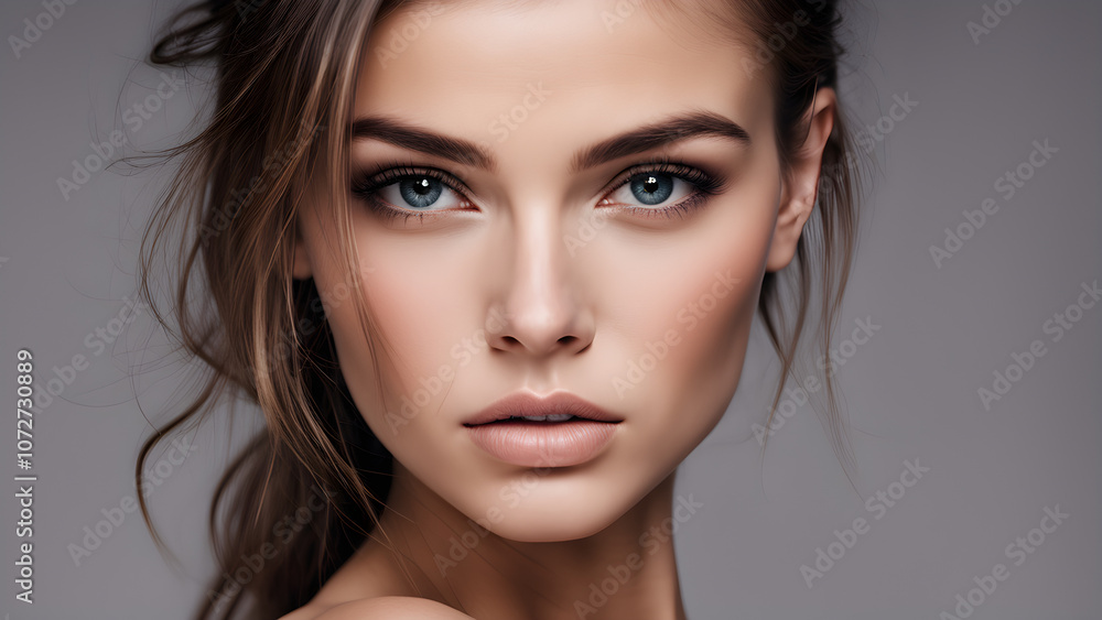 Gorgeous fashion model, Gorgeous cosmetic model, apparel advertisement, Gorgeous female model, unique fashion advertisement, ai generated
