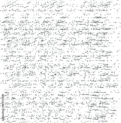 Small dots and lines create a noisy texture.