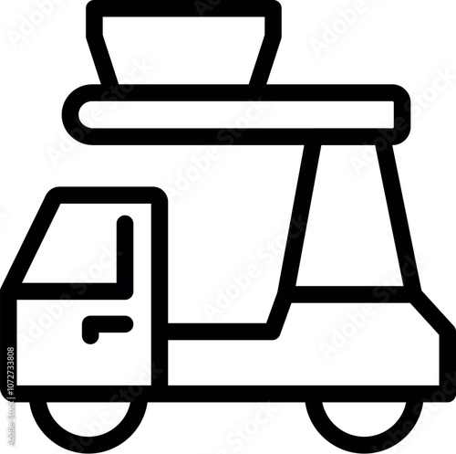 Airport stair truck connecting passengers to airplane for boarding
