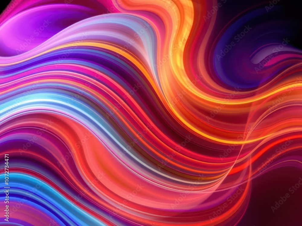An abstract background featuring wave-like motion movement in vibrant colors, pattern, background, flow An abstract background featuring wave-like motion movement in vibrant colors, pattern, background, flow
