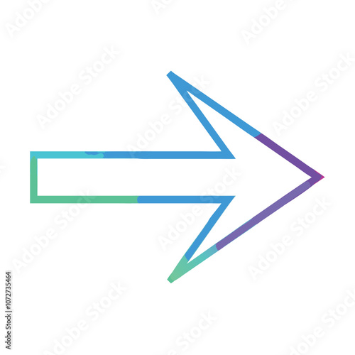Free Download Gradient right arrow icon vector, Modern gradient arrow icon pointing right, featuring a blue to pink color transition, ideal for navigation and UI design.
 - GFXLoad