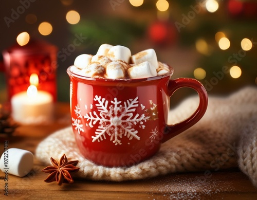 Wallpaper Mural Cozy Holiday Mug with Snowflake Pattern Torontodigital.ca