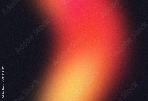 Abstract glowing red magenta orange color wave grainy backdrop design. Smooth colorful noisy gradient, wave shaped, vibrant color flow, bright, shine, backdrop