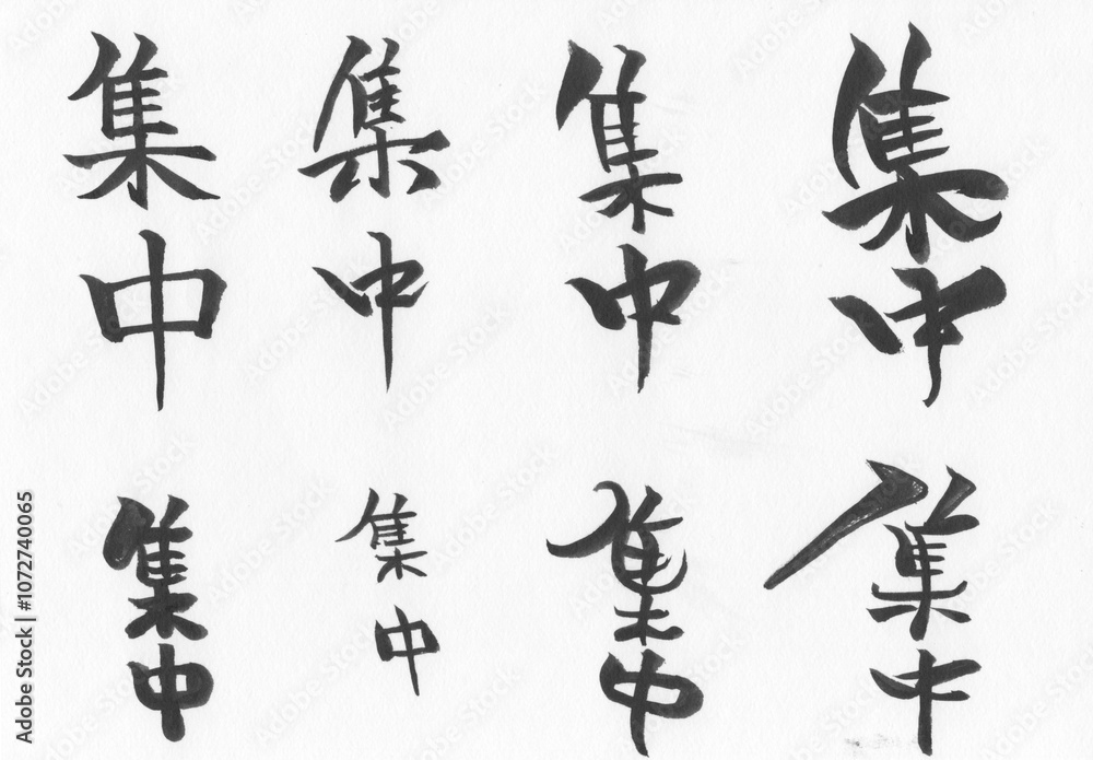 Naklejka premium 筆文字