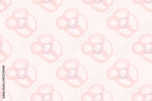 Sweet Flower Seamless Pattern. With Simple Pretty, Little Floral Liberty Seamless Texture Background. Spring, Summer Romantic Blossom Flower Garden Seamless Pattern for Your Designs