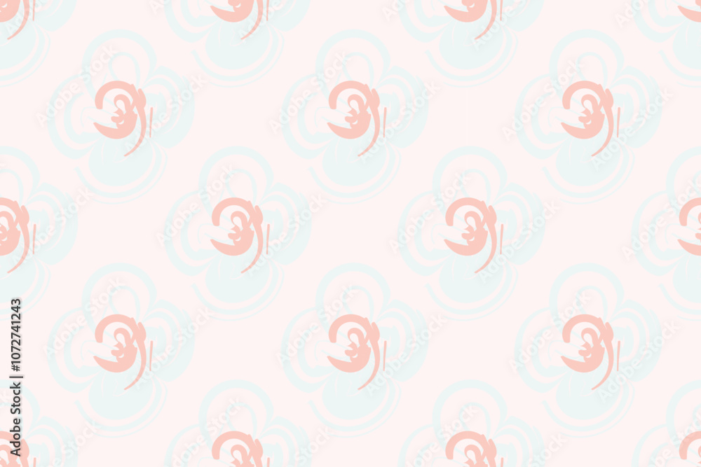 Fototapeta premium Trendy Floral Seamless Pattern With Simple Pretty, Little Floral Liberty Seamless Texture Background. Spring, Summer Romantic Blossom Flower Garden Seamless Pattern for Your Designs