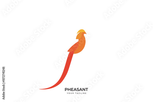 Pheasant logo design, minimalist pheasant logo, pheasant logo silhouette design.