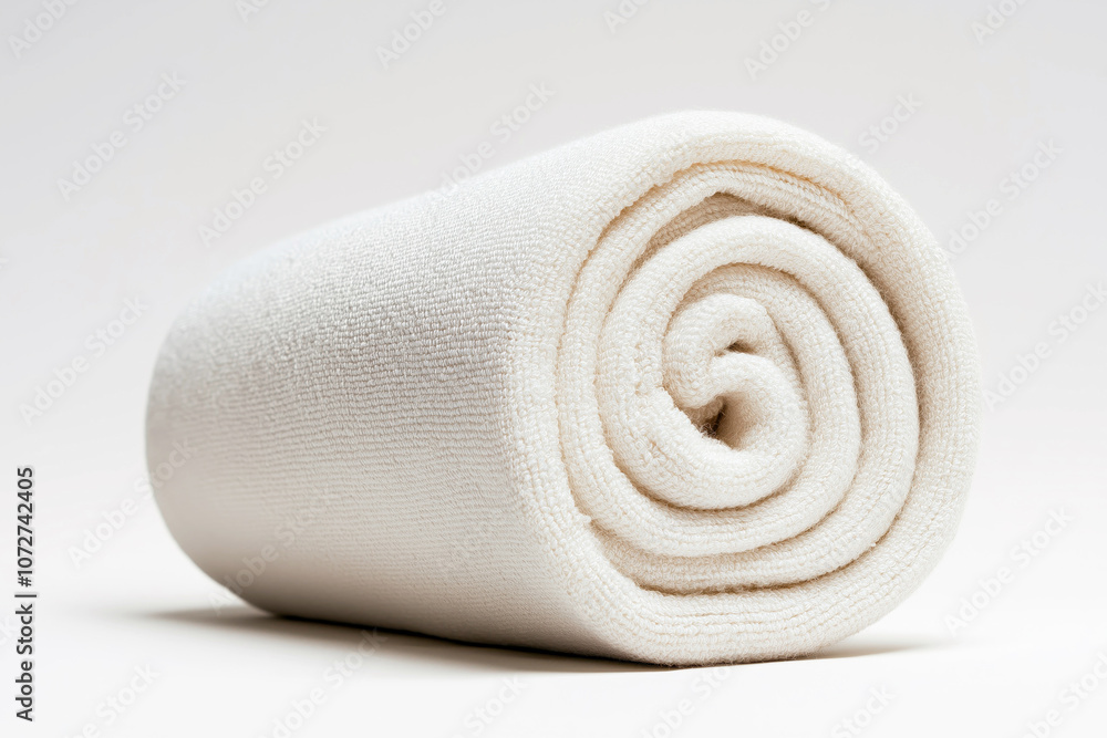 Rolled White Spa Towel with Fresh and Clean Texture, Ideal for Wellness and Relaxation, Hygienic and Soft Cotton Bath Essentials Rolled White Spa Towel with Fresh and Clean Texture, Ideal for Wellness and Relaxation, Hygienic and Soft Cotton Bath Essentials