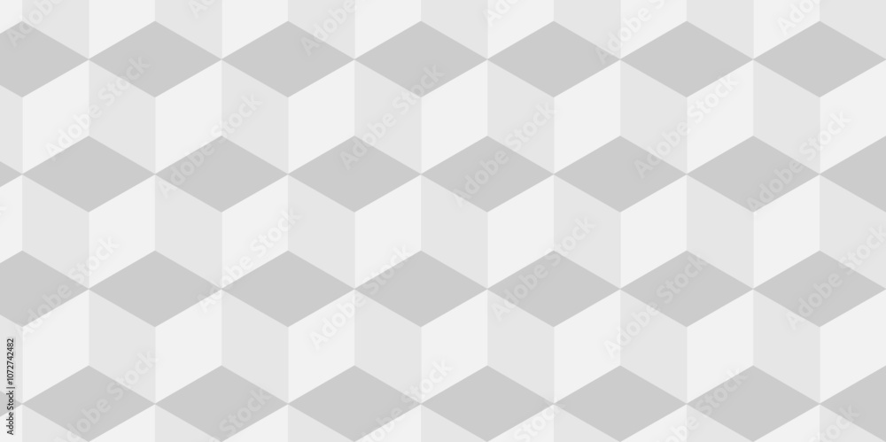 Vector abstract white and gray geometric minimal cube hexagon surface texture design. white cubies block and mete glossy thin smooth structure isometric grid banner and wallpaper. Vector abstract white and gray geometric minimal cube hexagon surface texture design. white cubies block and mete glossy thin smooth structure isometric grid banner and wallpaper.