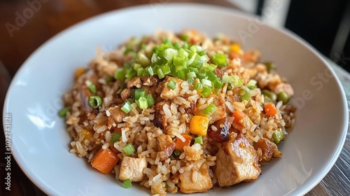 Delicious Chicken Fried Rice with Fresh Vegetables