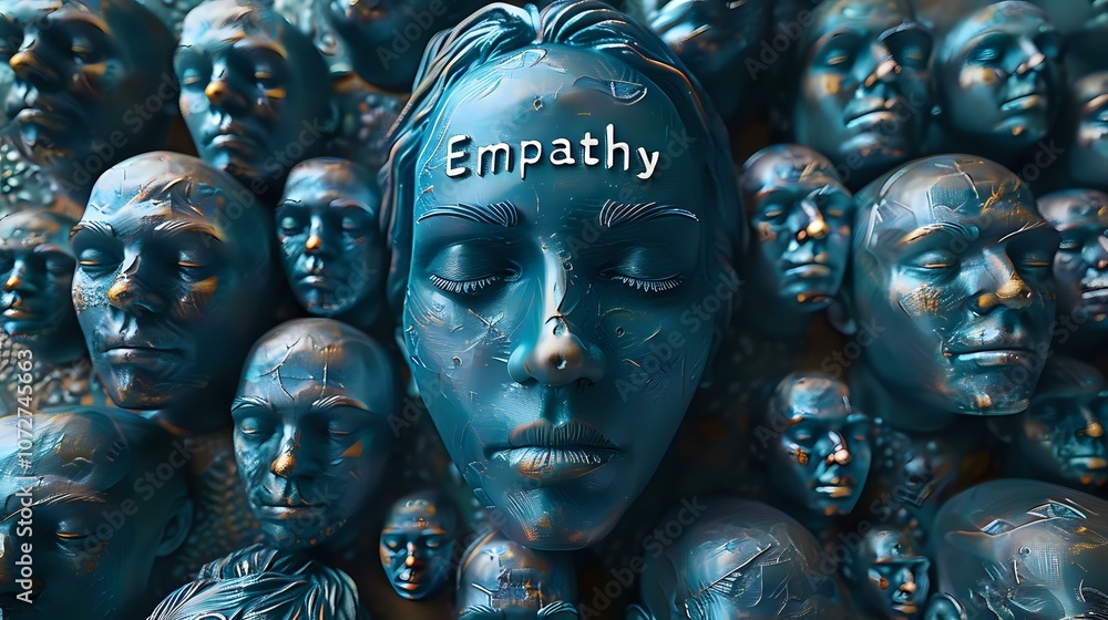 blue faces with blue faces with