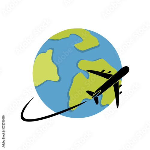 globe on the airplane