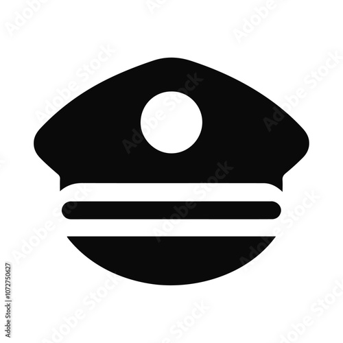 Sail captain headwear or hat vector icon design