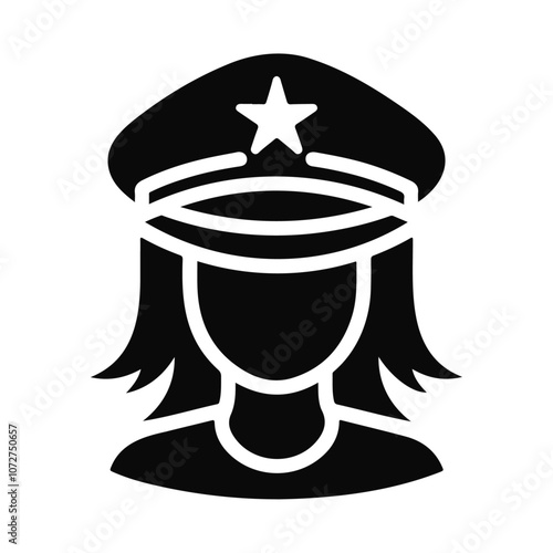 Sail captain headwear or hat vector icon design