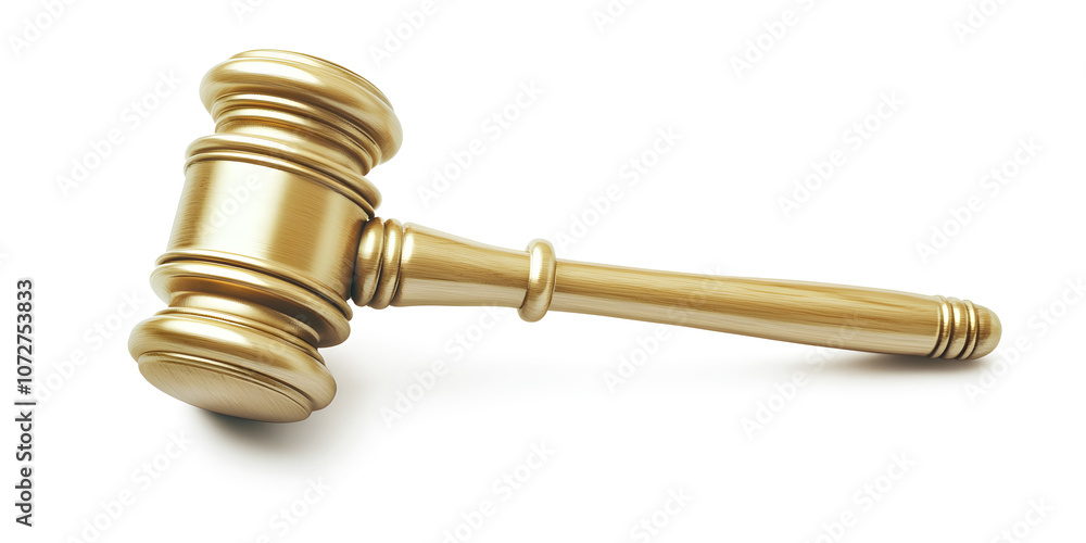 Gold Gavel on white and transparent background. PNG Gold Gavel on white and transparent background. PNG