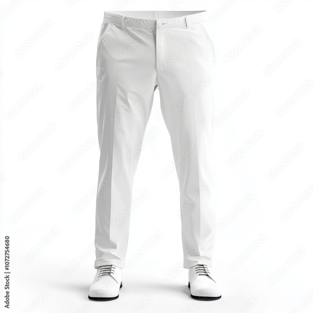 realistic high quality white pants mockup isolated