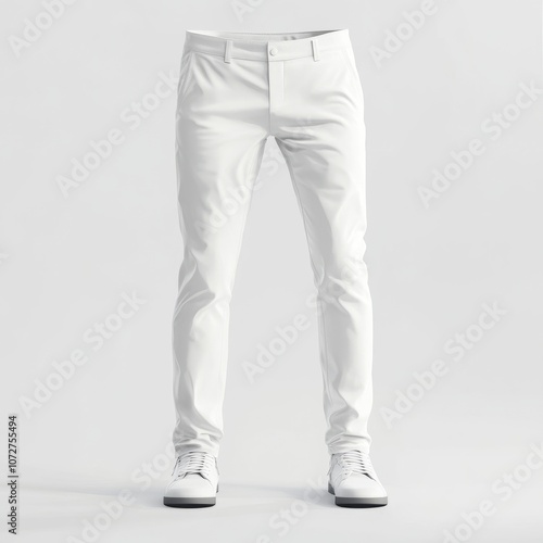 realistic high quality white pants mockup isolated