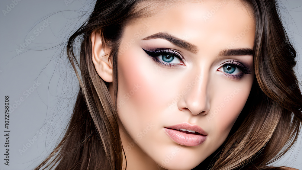 Gorgeous fashion model, Gorgeous cosmetic model, beauty, fashion advertisement, cosmetics advertisement, ai generated Gorgeous fashion model, Gorgeous cosmetic model, beauty, fashion advertisement, cosmetics advertisement, ai generated