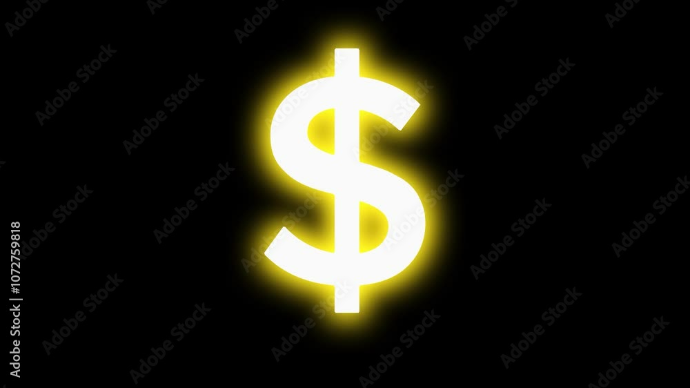 dollar sign on black background dollar sign on black background