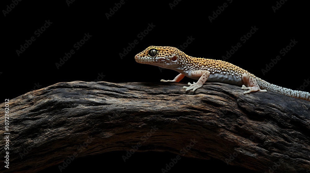 Leopard Gecko on Driftwood Leopard Gecko on Driftwood