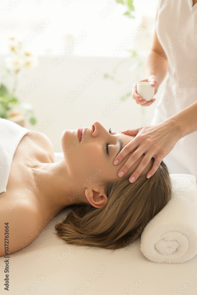 Relaxing Spa Facial Treatment with Professional Massage in Serene Environment Relaxing Spa Facial Treatment with Professional Massage in Serene Environment