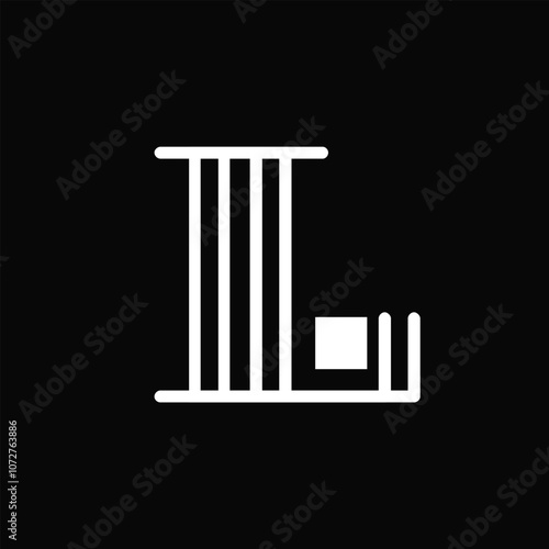 A sleek and clean "L" logo with sharp, geometric lines, ideal for innovative brands seeking a contemporary look.