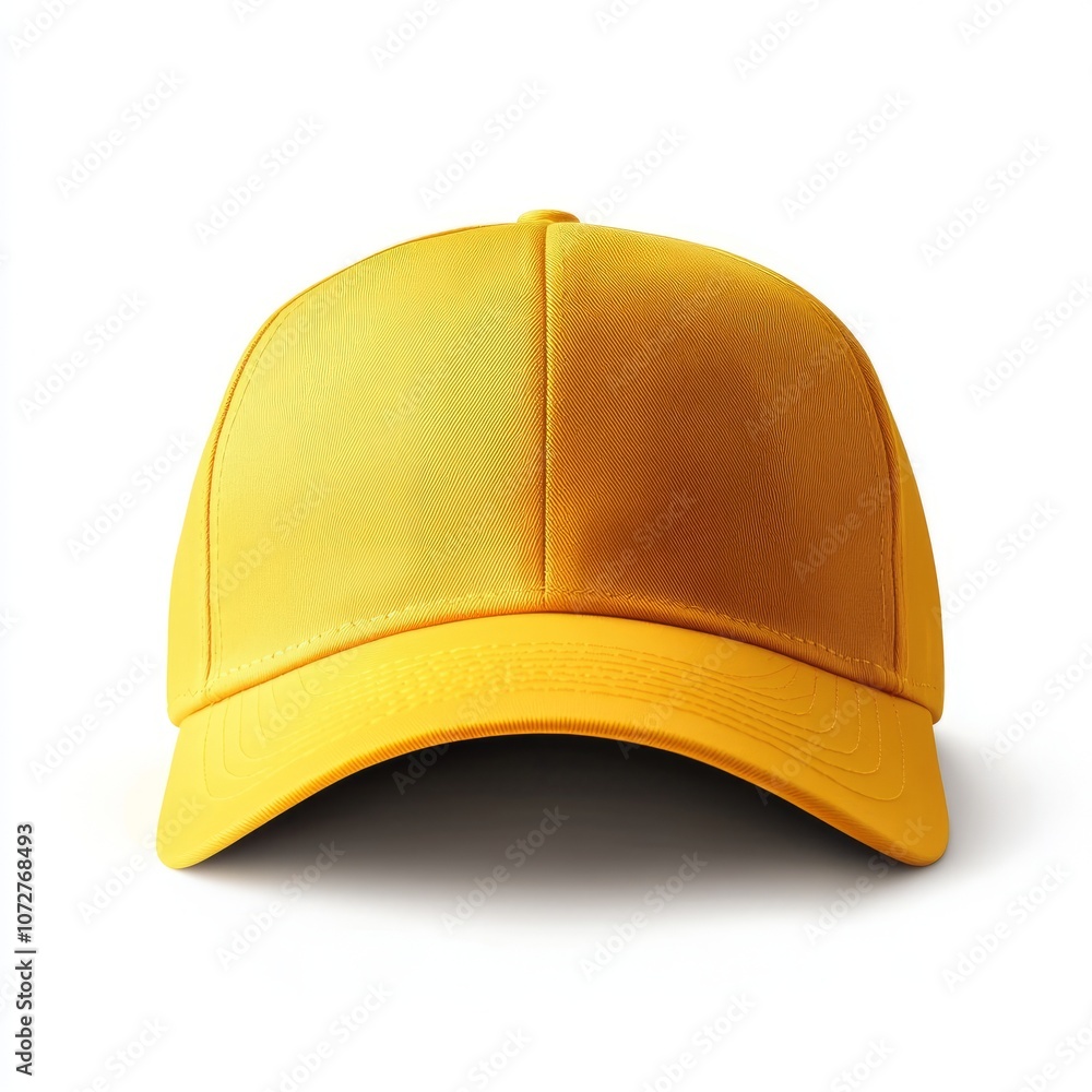 Fototapeta premium realistic high quality Yellow baseball hat mockup isolated