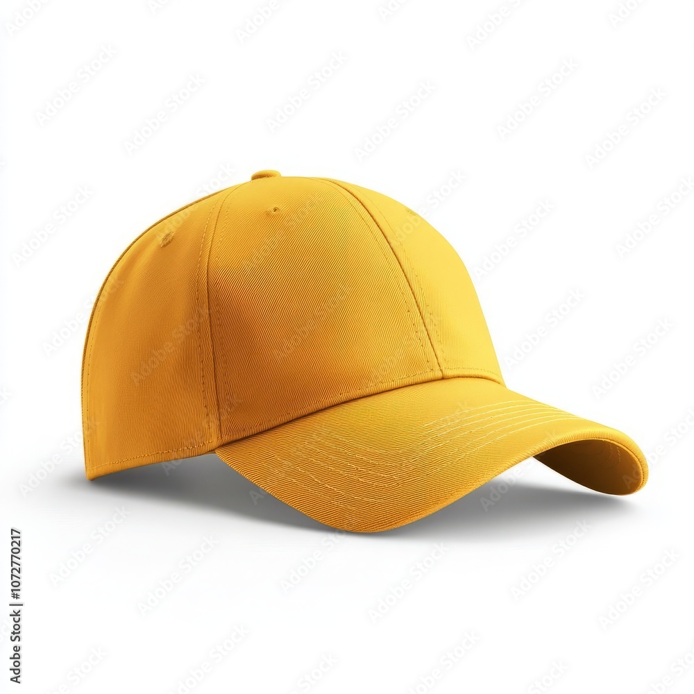 Fototapeta premium realistic high quality Yellow baseball hat mockup isolated