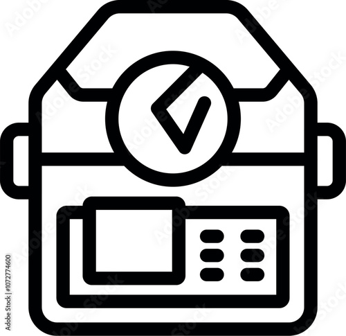 Electronic voting machine securing the vote digitally for modern elections