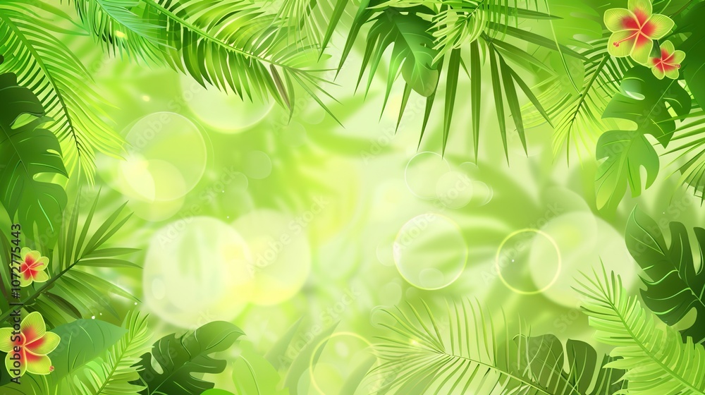 Vibrant Cartoon Summer Green Background Picture: A Refreshing Escape Vibrant Cartoon Summer Green Background Picture: A Refreshing Escape
