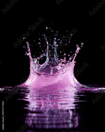 pink water splash
