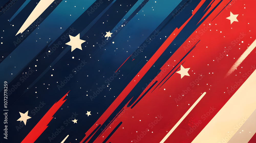 Abstract red and blue diagonal designs with white stars and dynamic visuals.Abstract red and blue diagonal designs with white stars and dynamic visuals. Abstract red and blue diagonal designs with white stars and dynamic visuals.Abstract red and blue diagonal designs with white stars and dynamic visuals.
