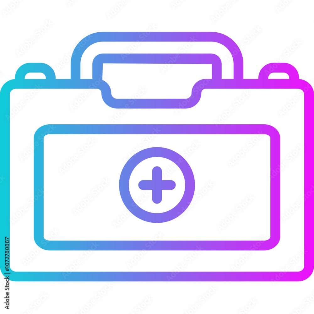 Obraz premium First Aid Kit Gradient Icon Design Vector