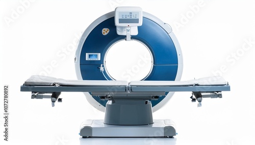 X Ray Machine on White Background Isolated. Full Shot of Medical Devices.