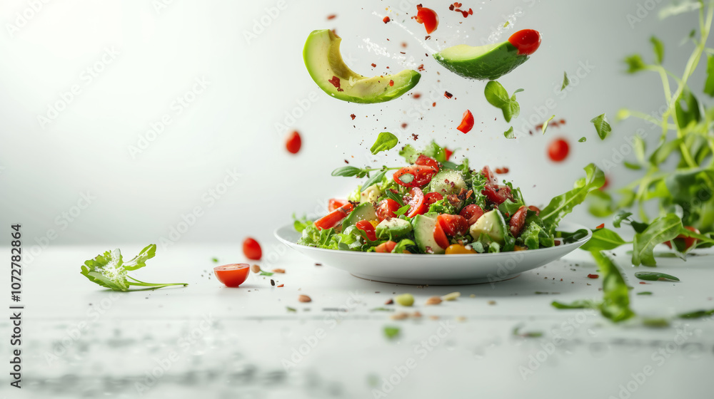 Healthy eating concept vegetable salad Healthy eating concept vegetable salad