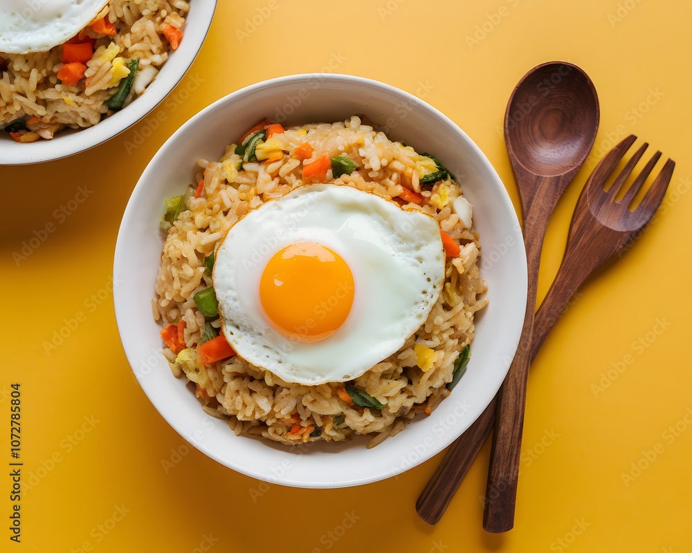 Asian Street Food: Savory Fried Rice Presentation