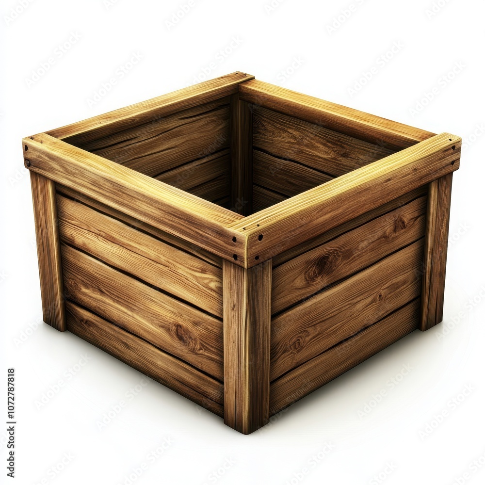 Wooden planter box for gardening or decor. Wooden planter box for gardening or decor.