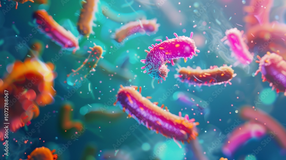 Fototapeta premium Engineered Probiotics and Gut Microbiome Innovations