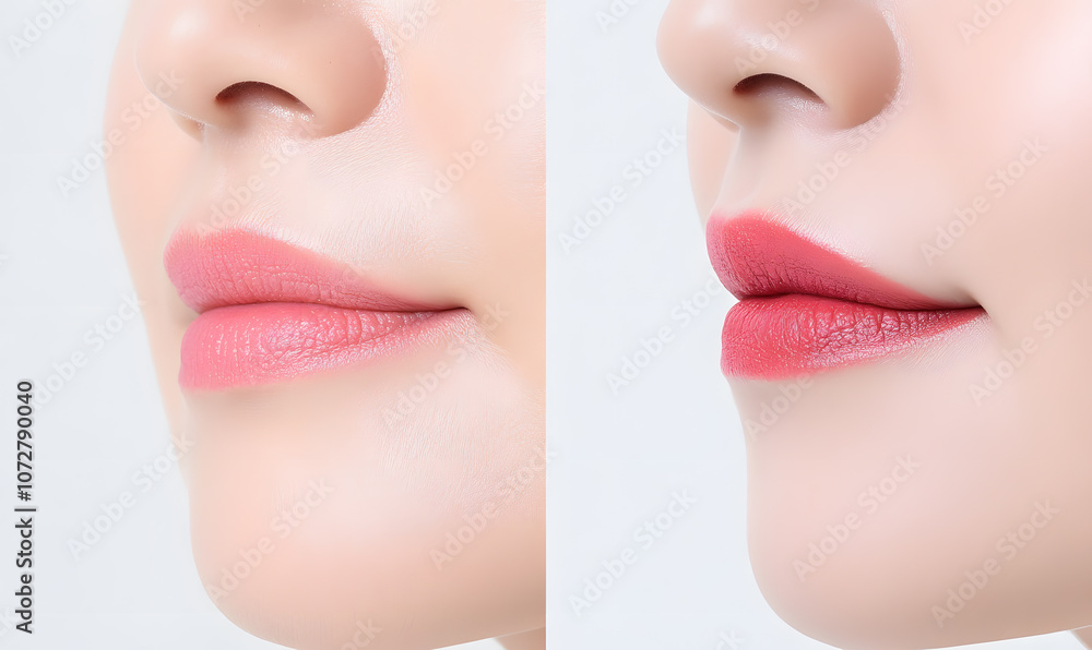 Obraz premium Elegant High-Fashion Beauty Portraits with Radiant Skin, Glamorous Makeup, and Luxurious Skincare Glow.